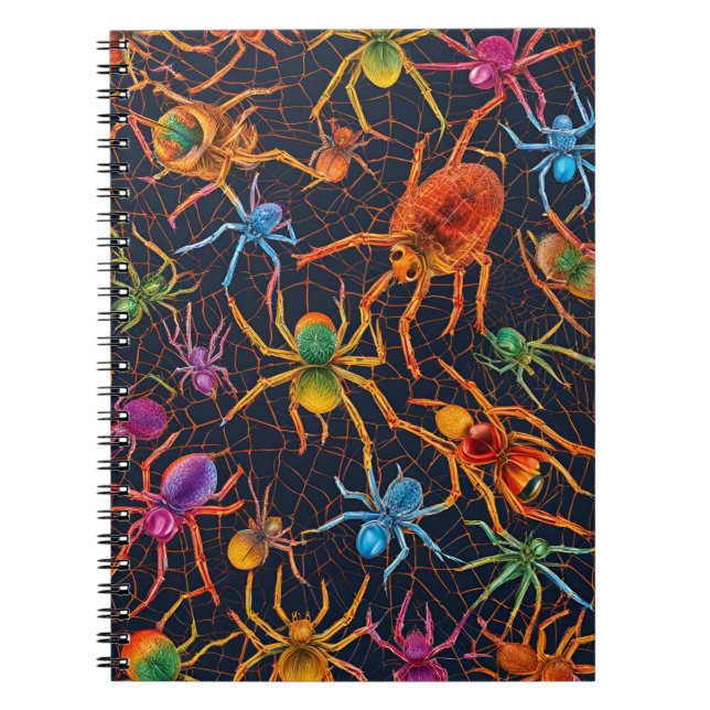 Carnet Web Spider Vibrant - Conception colorée (Devant)