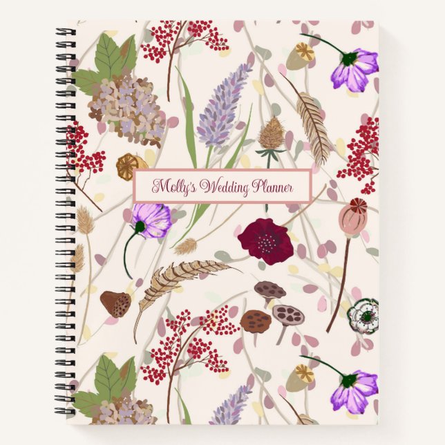 Carnet Wedding planner botanique des bois (Devant)