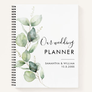 Carnet Wedding planner botanique moderne Eucalyptus