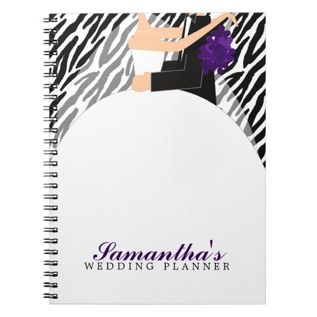 Carnet Wedding planner de jeunes mariés {pourpre foncé} (Devant)