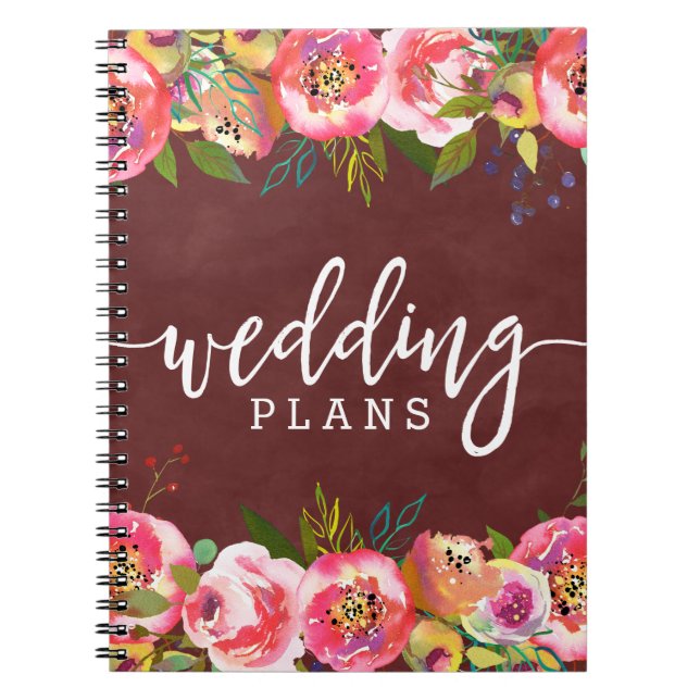 Carnet Wedding planner floral d'automne de Bourgogne (Devant)