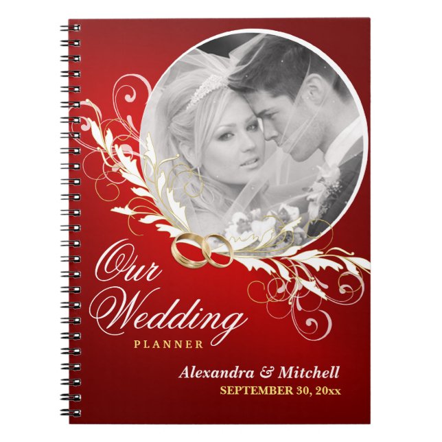 Carnet Wedding planner ou Guestbook avec la photo faite (Devant)