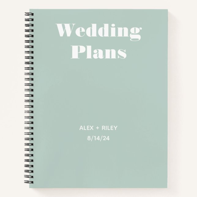 Carnet Wedding planner personnalisé (Devant)