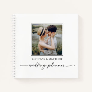 Carnet Wedding planner photo moderne Calligraphy Ink