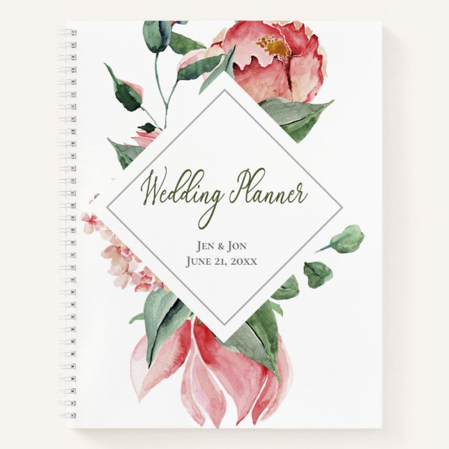 Carnet Wedding planner rose Magnolia (Devant)