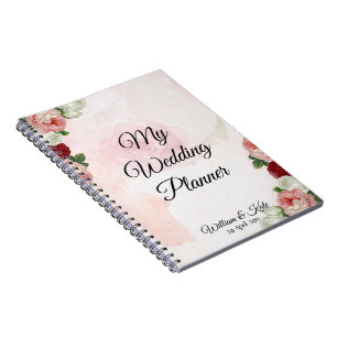 Carnet Wedding planner Rose personnalisé