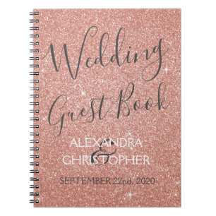 Carnet Wedding planner rose - Rose Parties scintillant d'