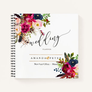 Carnet Wedding planner Rustique Boho Watercolor