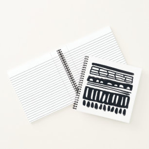 Carnet Weft I Aquarelle noire moderne