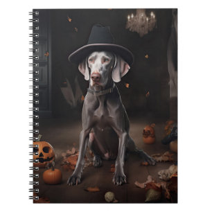 Carnet Weimaraner Citrouilles Halloween effrayant