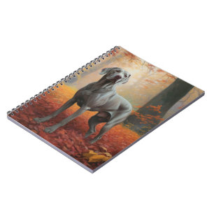 Carnet Weimaraner en automne Leaves automne Inspire