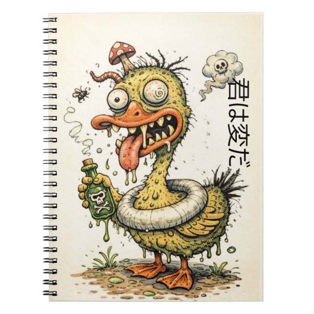 Carnet Weired duck drinking strange drink (Devant)