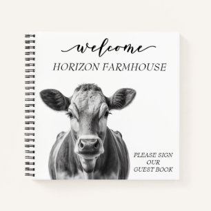 Carnet Welcome Cow Farmhouse Cabine Home Location