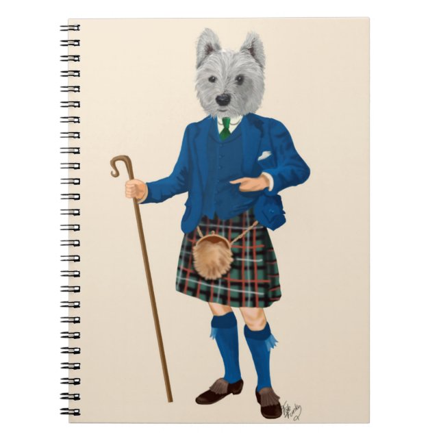 Carnet West Highland Terrier in Kilt (Devant)