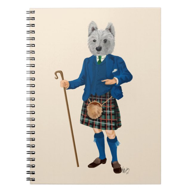 Carnet West Highland Terrier in Kilt 2 (Devant)