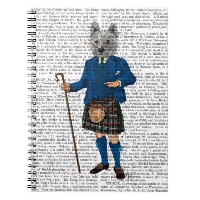 Carnet West Highland Terrier in Kilt 3 (Devant)