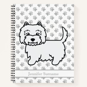 Carnet West Highland White Terrier mignon chien et texte