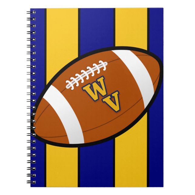 Carnet West Virginia Football Blue and Gold Pride (Devant)