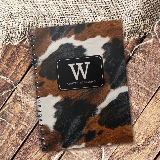 Carnet Western Cowboy Cowgirl Motif (Personalize with your monogram initial and name.)