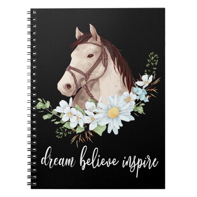 Carnet Western Equestriy Cadeau Motivationnel Dreams Hors (Devant)