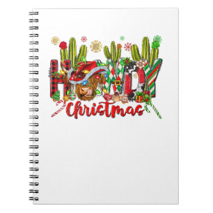 Carnet Western Howdy Cowboy Casquette Et Cactus De Vache