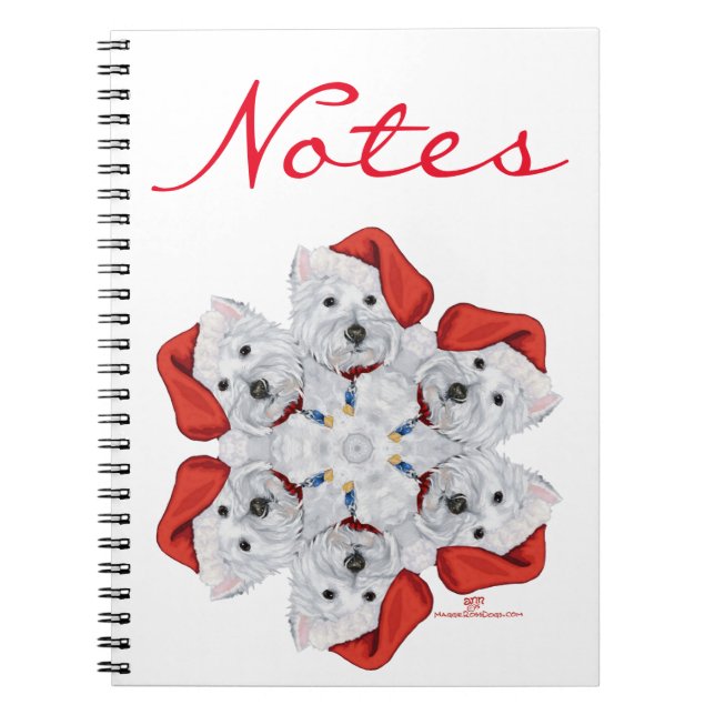 Carnet Westie Snowflake (Devant)