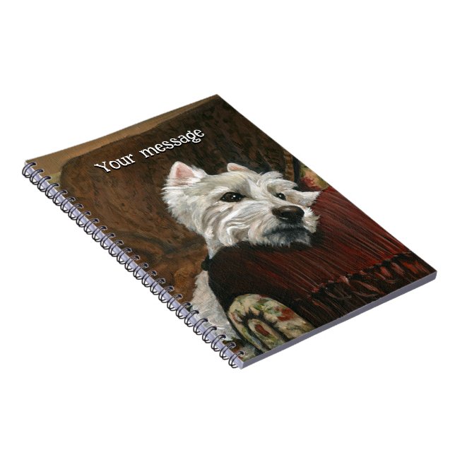 Carnet Westie sur canapé (Côté Droit)