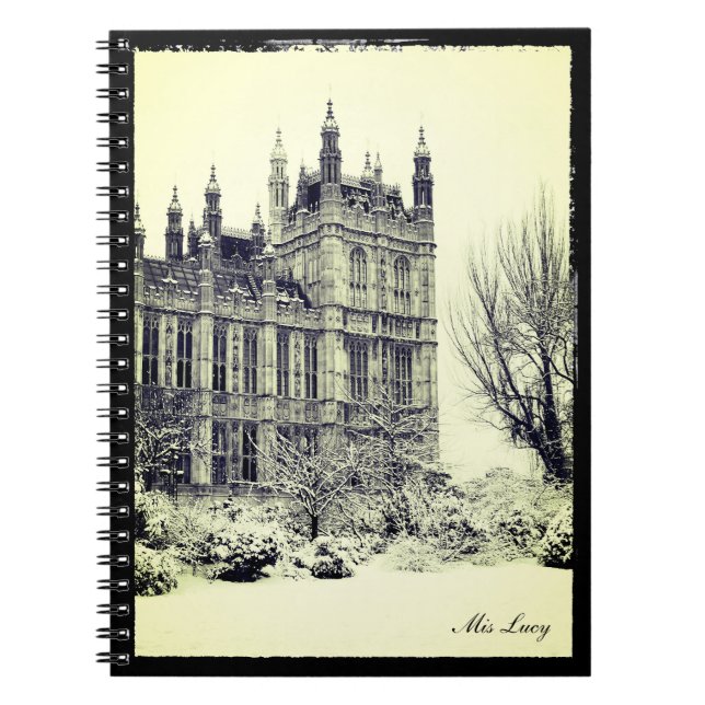 Carnet Westminster, Parlement, Hiver Londres - Anglais (Devant)
