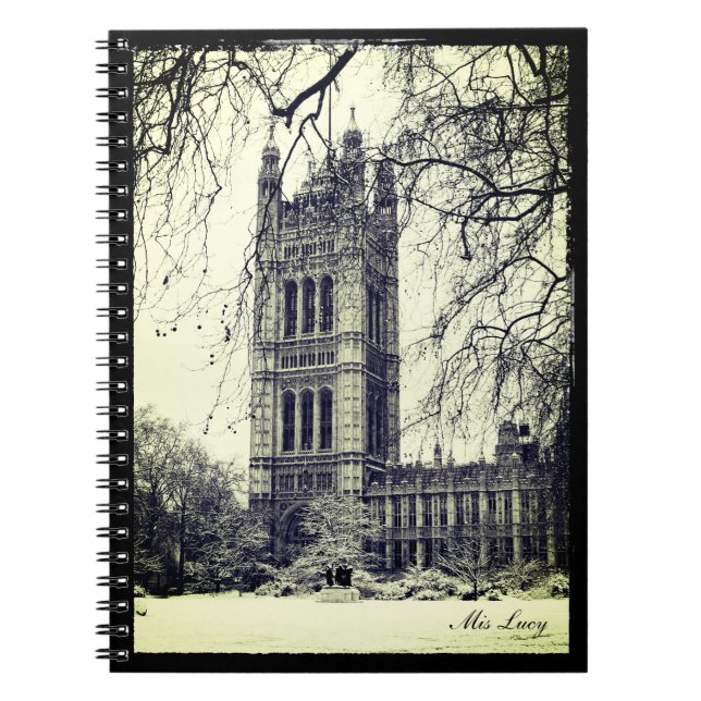 Carnet Westminster, Parlement, Hiver Londres - Angleterre (Devant)