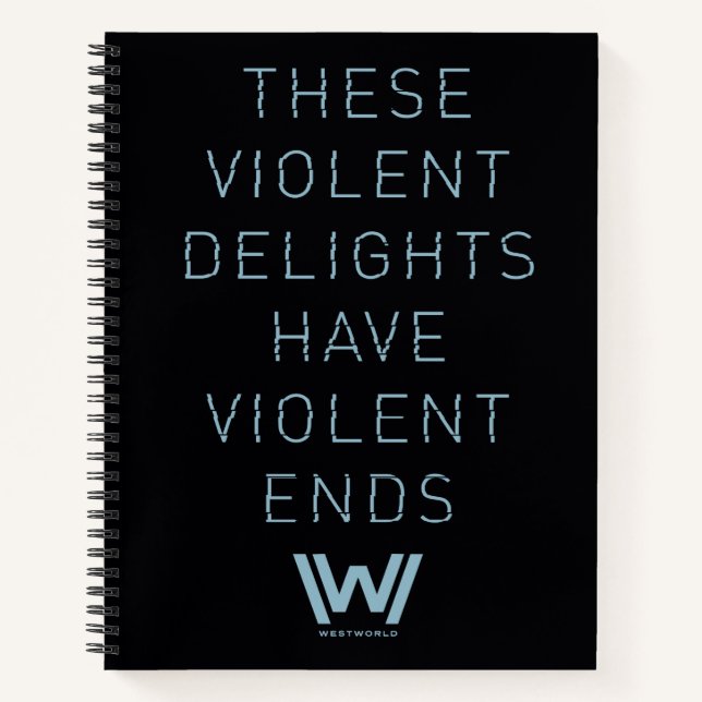 Carnet Westworld | Citation de typographie "Plaisirs viol (Devant)