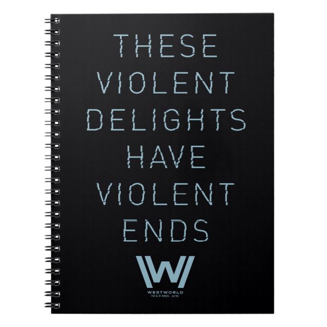 Carnet Westworld | Citation de typographie "Plaisirs viol (Devant)