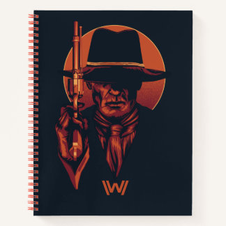 Carnet Westworld | Homme en noir avec révolver