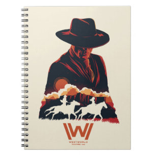 Carnet Westworld Homme en Silhouette du désert noir