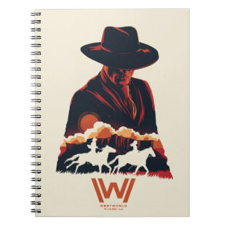 Carnet Westworld | Homme en Silhouette du désert noir