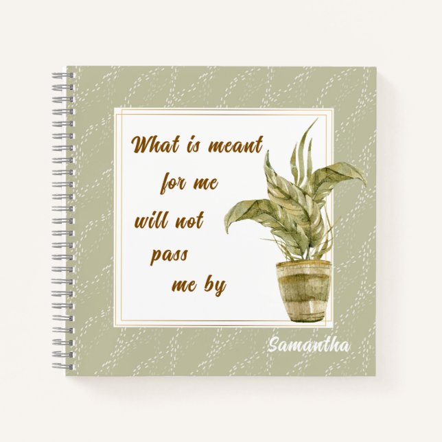 Carnet What is Meant for Me Spiral Notebook (Devant)