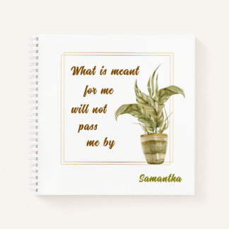 Carnet What is Meant for Me Spiral Notebook