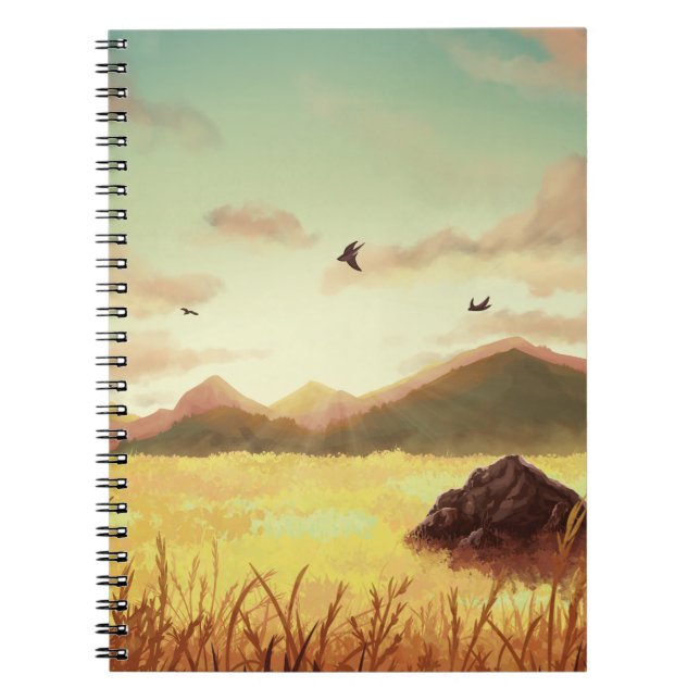 Carnet Wheat fields at sunrise (Devant)