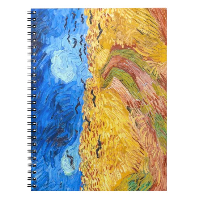 Carnet Wheatfield avec Crows paysage art Van Gogh (Devant)