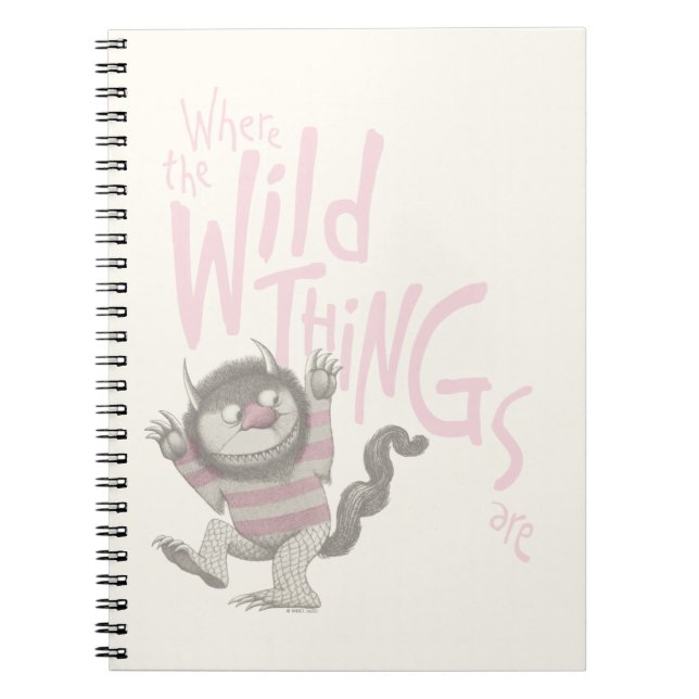 Carnet Where the Wild Things Are Citation - Rose (Devant)