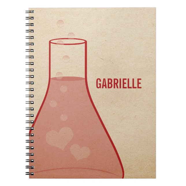Carnet Whimsical Beaker, Rouge (Devant)