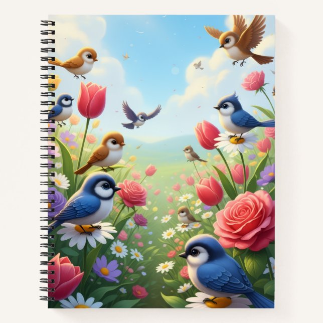 Carnet Whimsical Birds Notebook (Devant)