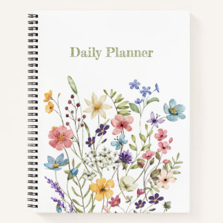Carnet Whimsical Colorful Wildflower Bloom Spring