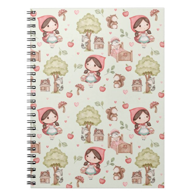 Carnet Whimsical Cute Little Red Riding Hood Storybook (Devant)
