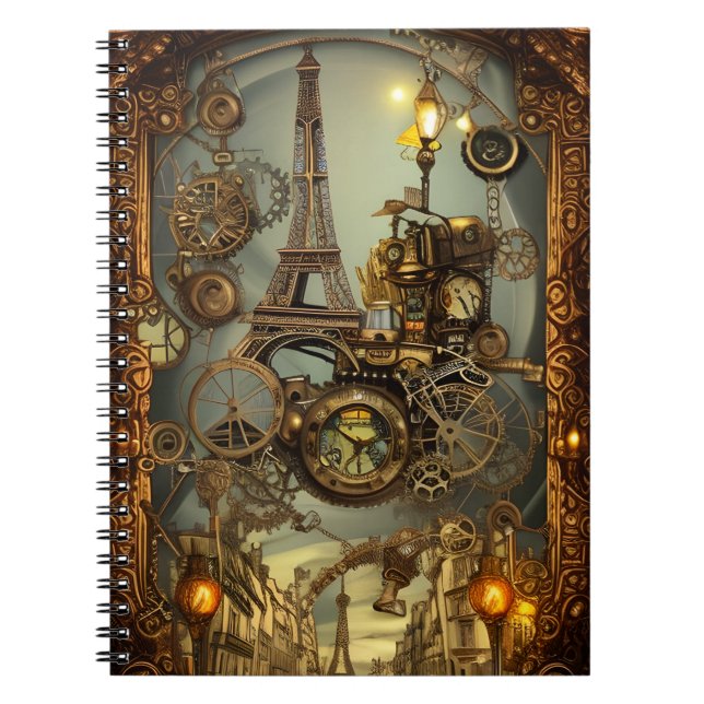 Carnet Whimsical Détaillé Imaginaire Steampunk (Devant)
