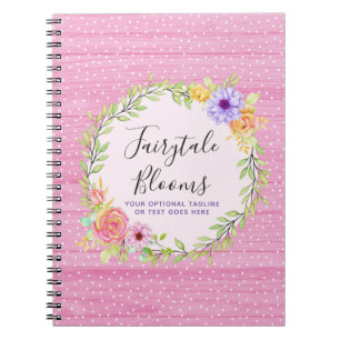 Carnet Whimsical Floral Roses & Rustic Rose Wood Girl
