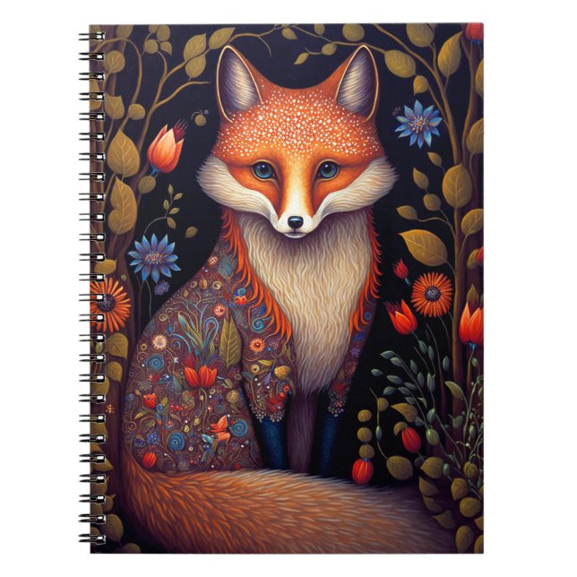 Carnet Whimsical Fox Woodland Imaginaire Art (Devant)
