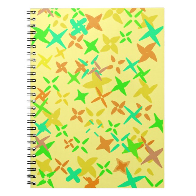 Carnet whimsical fun freeflow design in autumn colors  (Devant)