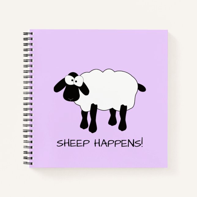 Carnet Whimsical Sheep "Sheep Happes" (Devant)