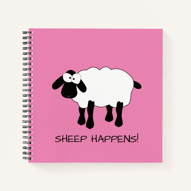 Carnet Whimsical Sheep "Sheep Happes" (Devant)