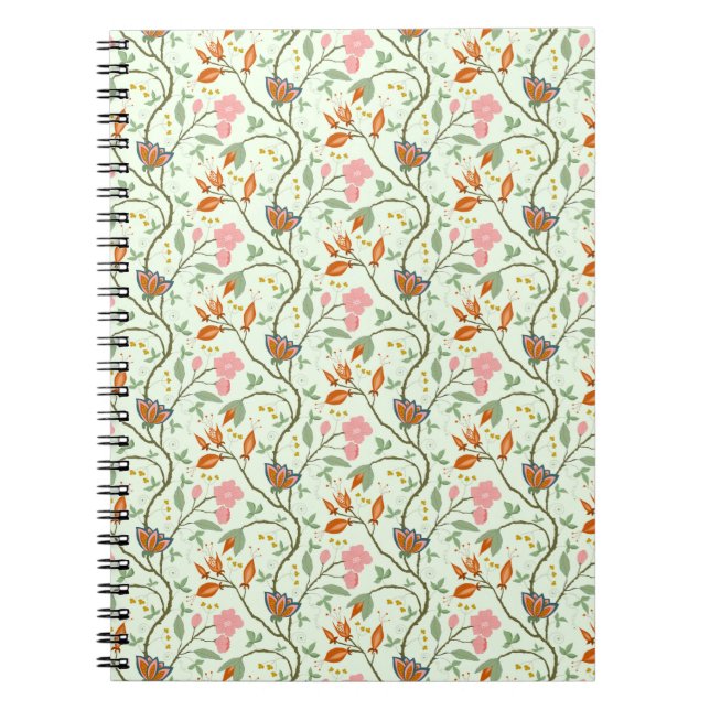 Carnet Whimsical Trailing Folk Art Floral (Devant)